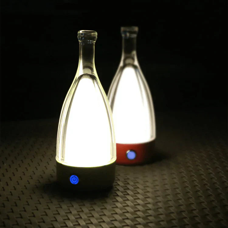 BowLift | Stylish wine bottle table lamp - Rechargeable with dimmable light