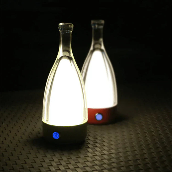 BowLift | Stylish wine bottle table lamp - Rechargeable with dimmable light