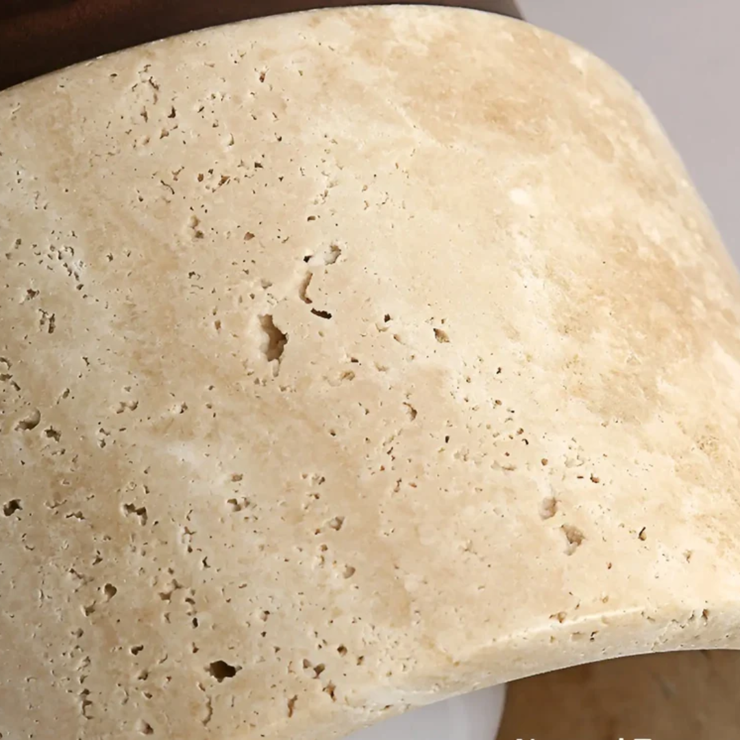 BowLift | Wabi Sabi Yellow Marble Japanese Ceiling Lamp - TranquilStone
