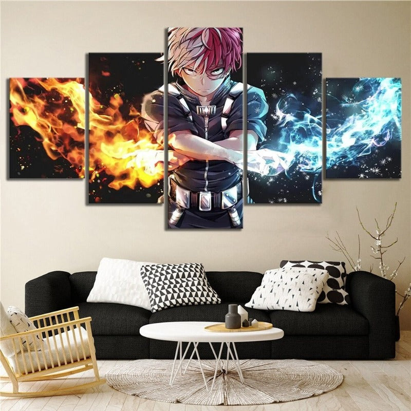 5 Panel "My Hero Academia Anime"- Wall Art Poster Frame | Bowlift