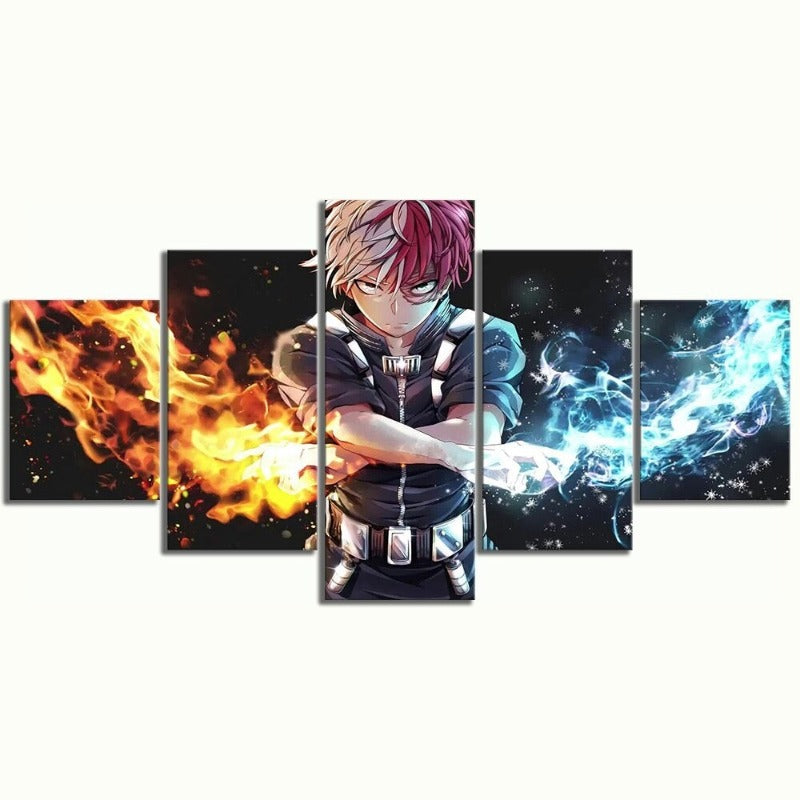 5 Panel "My Hero Academia Anime"- Wall Art Poster Frame | Bowlift