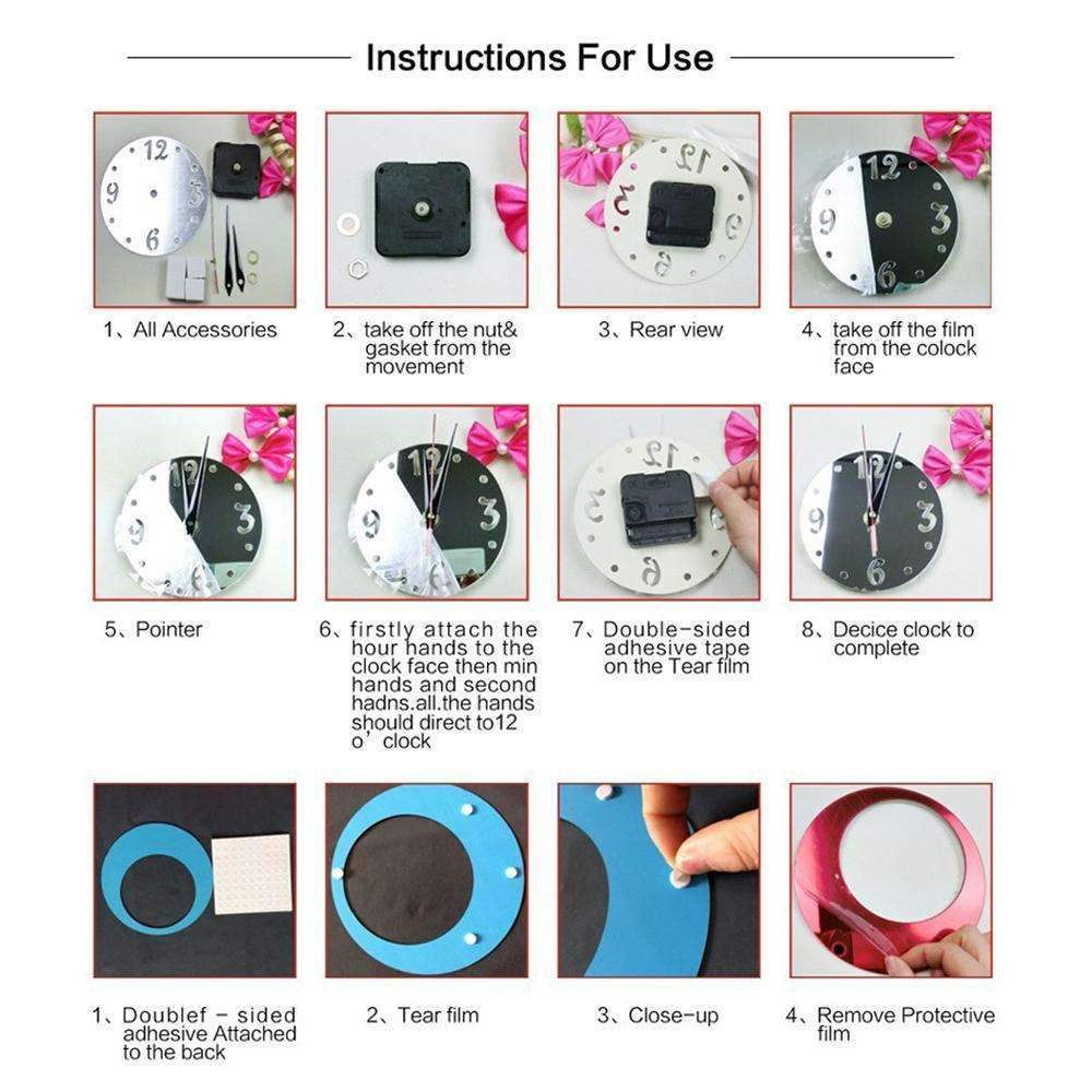 BowLift | 3D Acrylic Clock - Make Your Wall More Beautiful!