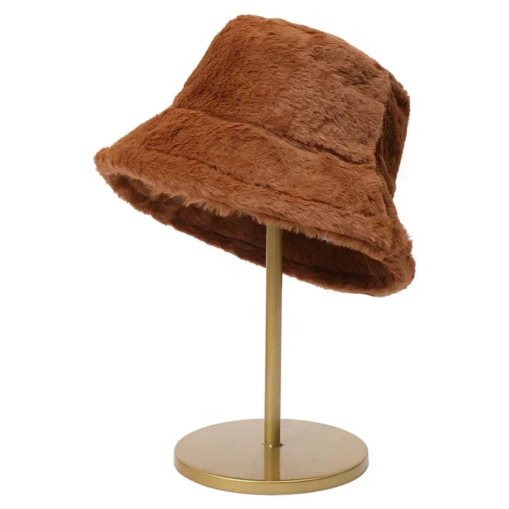 BowLift | Women’s Faux Rabbit Fur Autumn Bucket Hat – Lorna