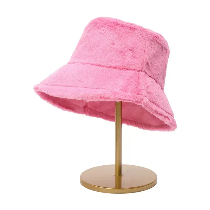 BowLift | Women’s Faux Rabbit Fur Autumn Bucket Hat – Lorna