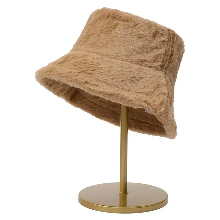 BowLift | Women’s Faux Rabbit Fur Autumn Bucket Hat – Lorna