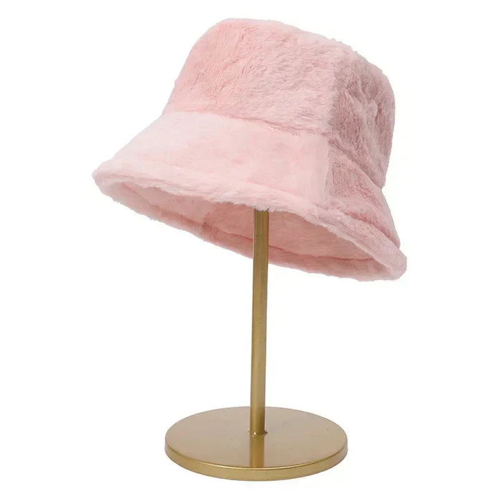 BowLift | Women’s Faux Rabbit Fur Autumn Bucket Hat – Lorna