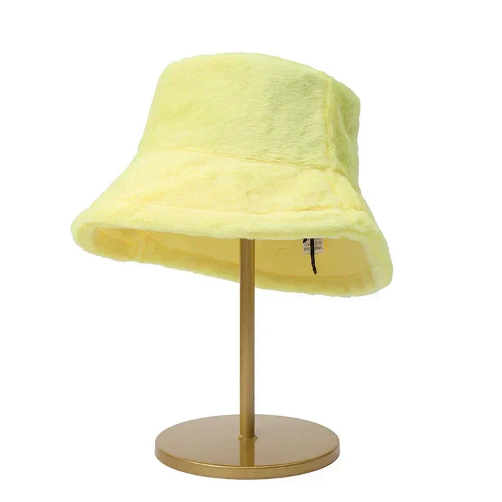 BowLift | Women’s Faux Rabbit Fur Autumn Bucket Hat – Lorna