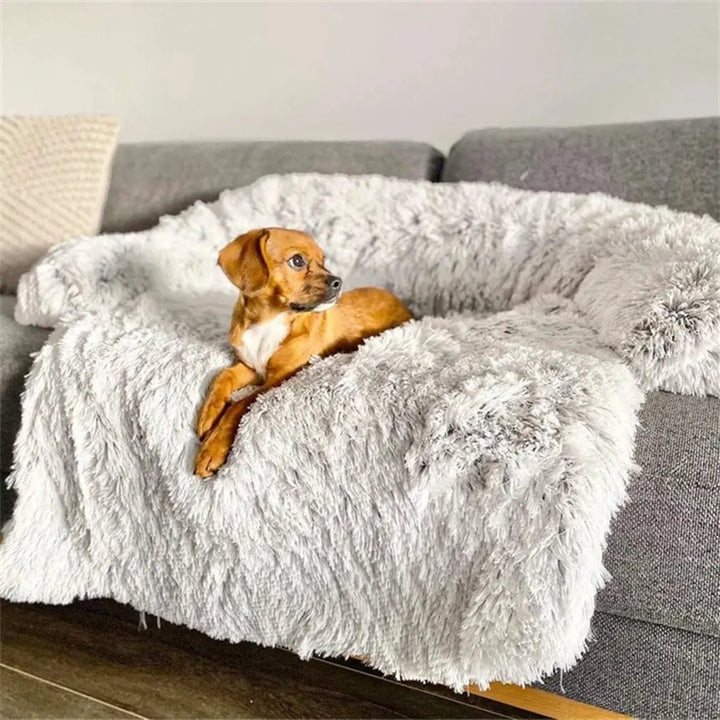 Washable Pet Sofa Blanket - PlushNest Bowlift