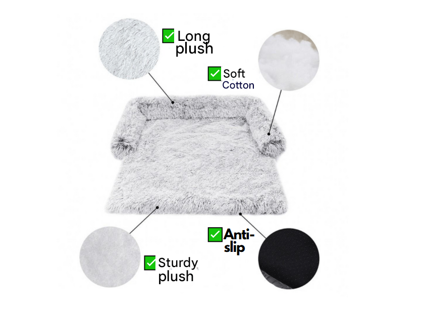 Washable Pet Sofa Blanket - PlushNest Bowlift