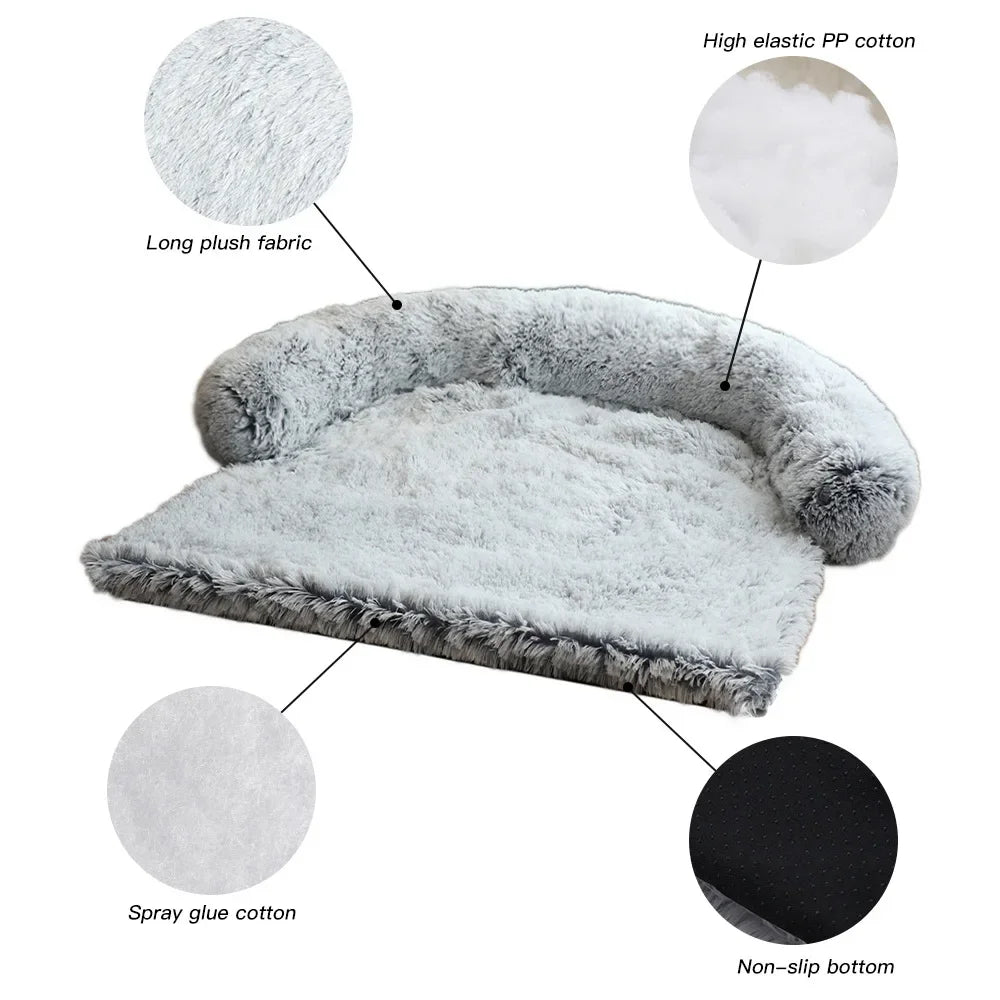 Washable Pet Sofa Blanket - PlushNest Bowlift