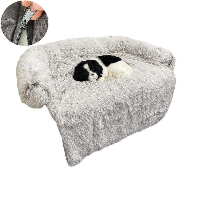 Washable Pet Sofa Blanket - PlushNest Bowlift