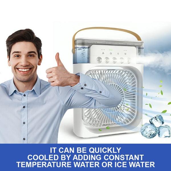 Water Air Cooler Fan - 3 in 1 Ice Cold Cooling Air Conditioner Humidifier Portable Mini Air Cooler Fan | Bowlift