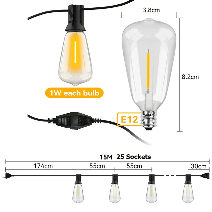 BowLift | Waterproof LED Light String - LumiGlow