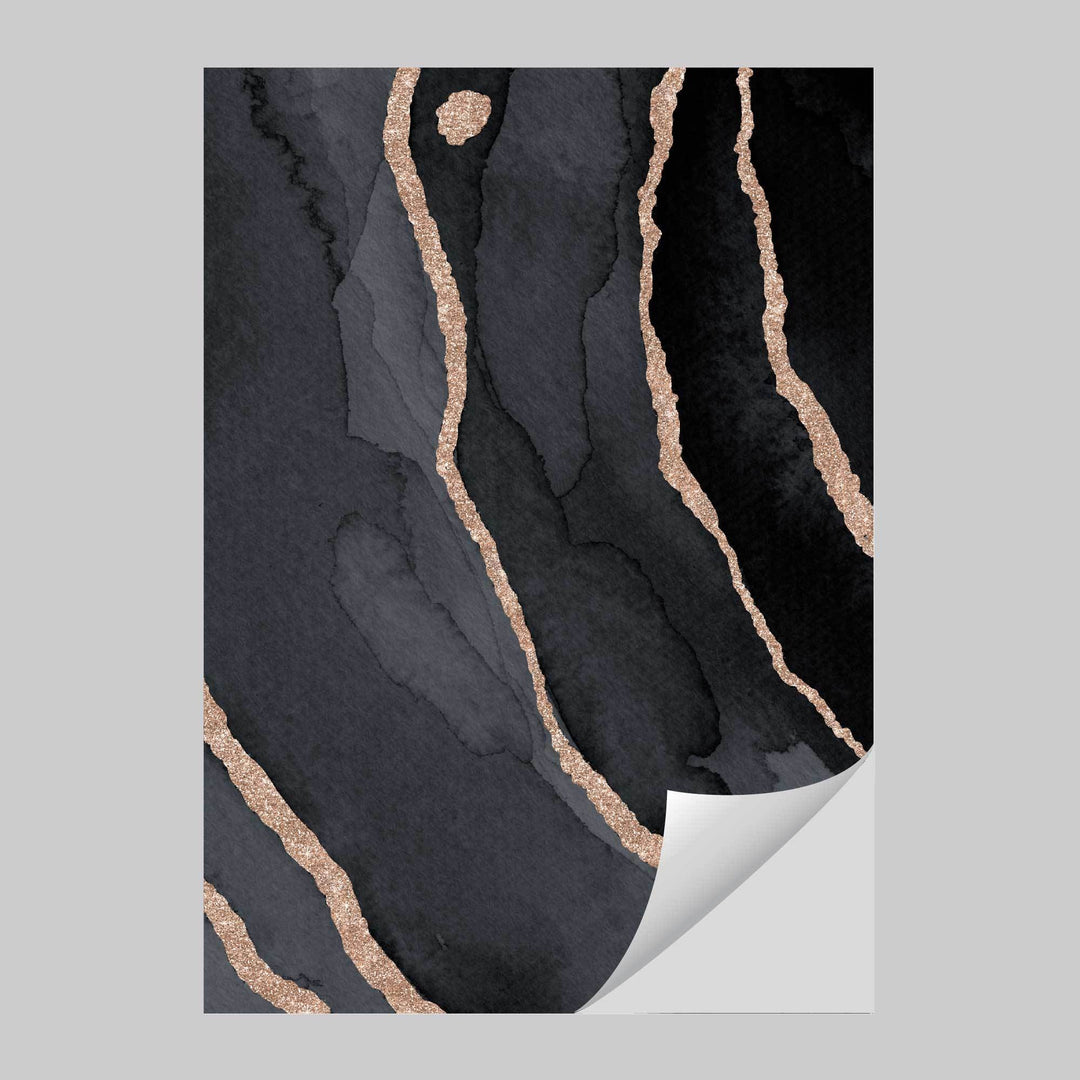 Abstract Black and Gold No. 3 Art Print | Bowlift
