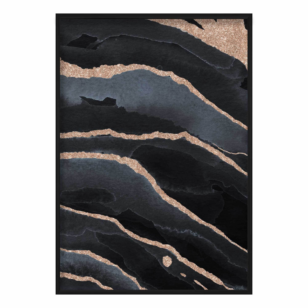 Abstract Black and Gold No. 2 Art Print | Bowlift