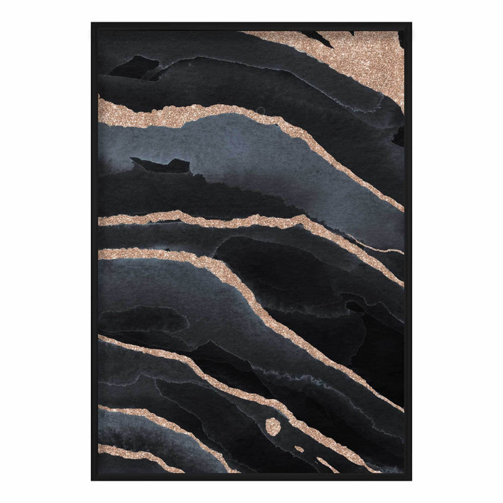 Abstract Black and Gold No. 2 Art Print | Bowlift