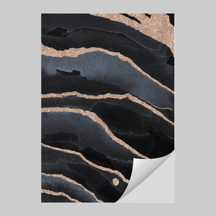 Abstract Black and Gold No. 2 Art Print | Bowlift