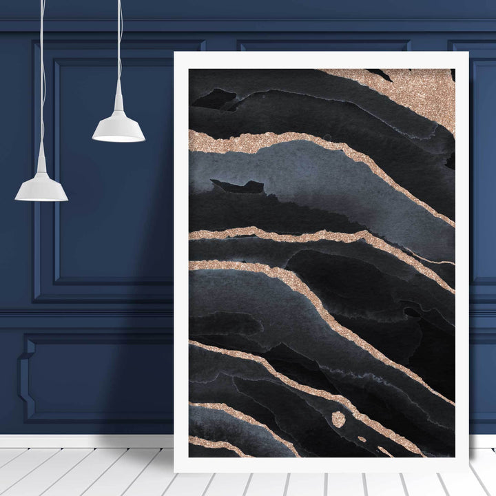 Abstract Black and Gold No. 2 Art Print | Bowlift