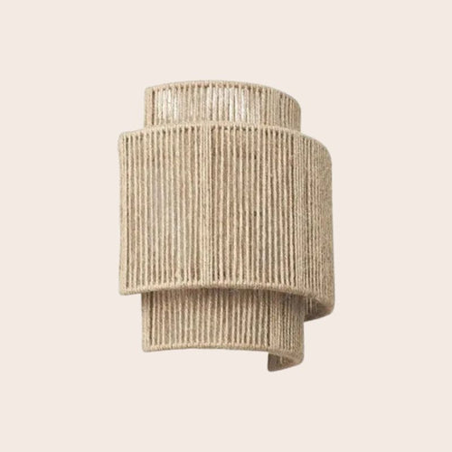 BowLift | WeaveGlow Contemporary Rattan Woven Wall Lamp