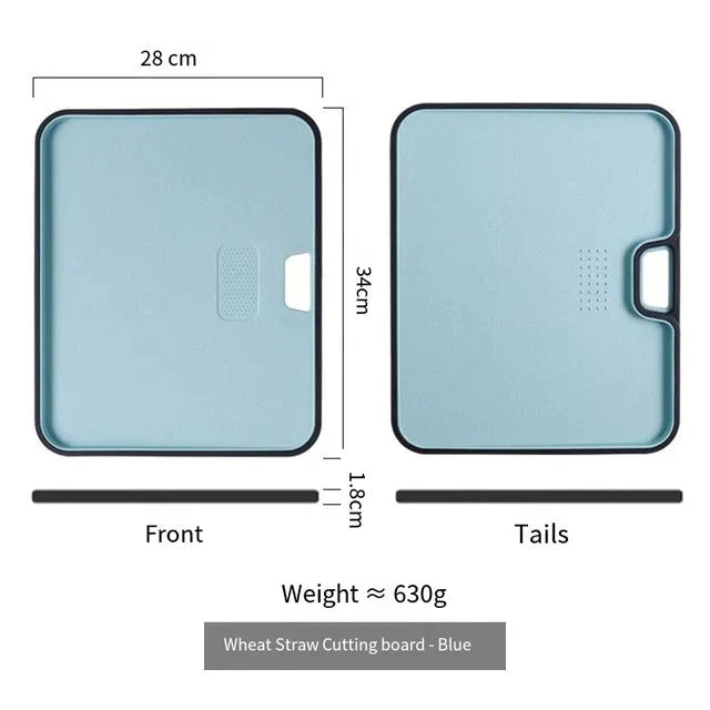 Wheat Straw Cutting Board Chopping Board Hanging Hole Spillover Board | Bowlift