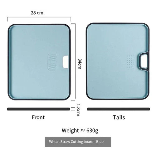 Wheat Straw Cutting Board Chopping Board Hanging Hole Spillover Board | Bowlift