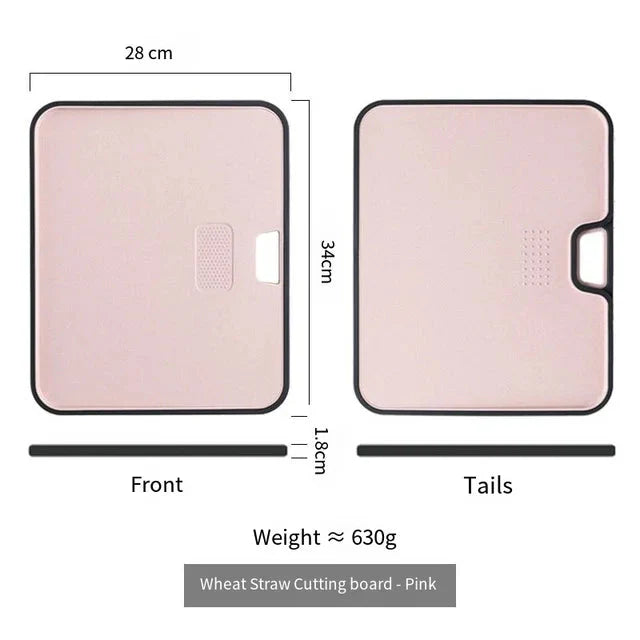 Wheat Straw Cutting Board Chopping Board Hanging Hole Spillover Board | Bowlift