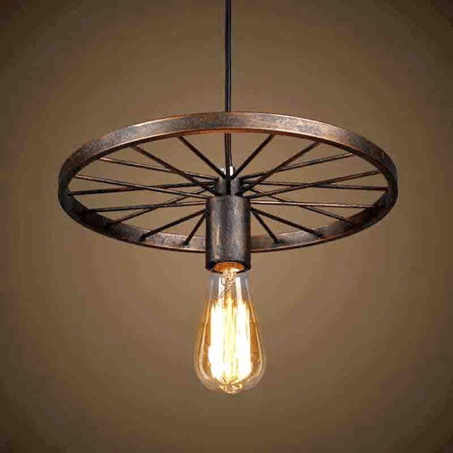 BowLift | Retro-Style-Wheel-Pendant-Light