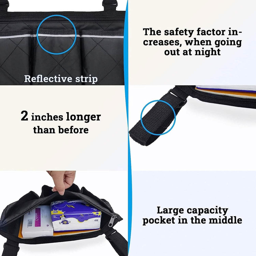 BowLift | Wheelchair Armrest Organizer Bag