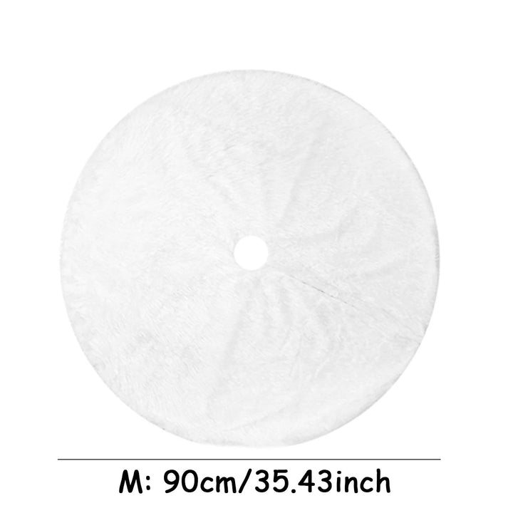 BowLift | White Faux Fur Christmas Tree Skirt – Elegant Plush Carpet for Holiday Décor & New Year Charm