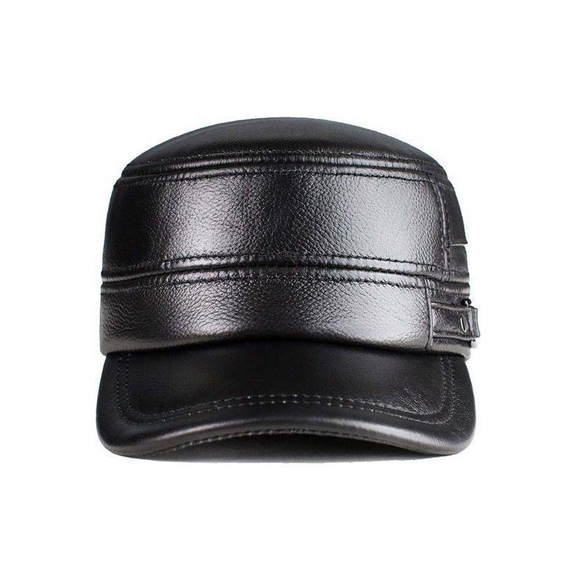 BowLift | New winter hat for men with lambskin ear protection flat visor