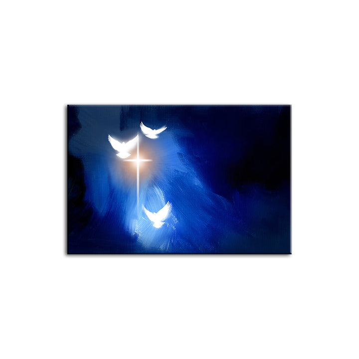 Shining Doves - Canvas Wall Art Painting | Bowlift