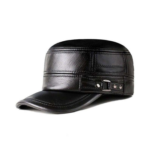 BowLift | New winter hat for men with lambskin ear protection flat visor