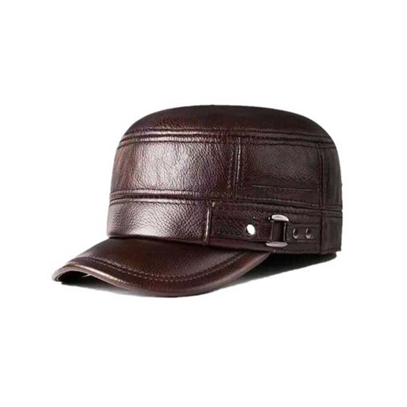 BowLift | New winter hat for men with lambskin ear protection flat visor