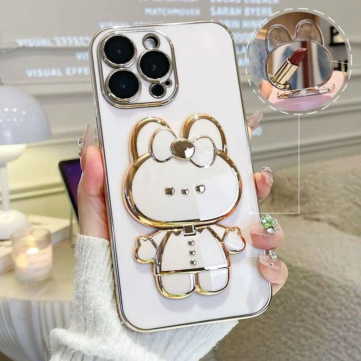 BowLift | 3D Bunny  Korean Style Mirror iPhone Case