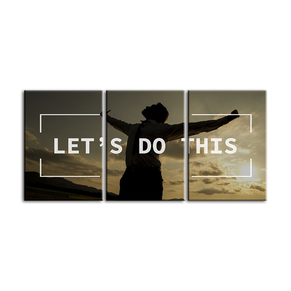 Let's Do This 3 Piece - Canvas Wall Art Painting | Bowlift