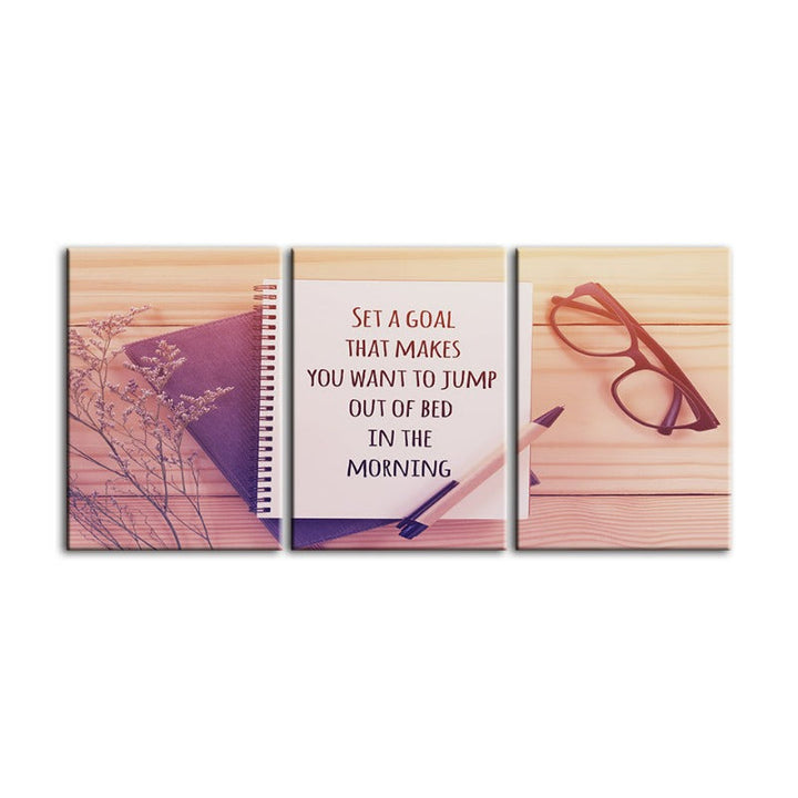 Inspirational Art-Canvas Wall Art Painting 3 Pieces | Bowlift