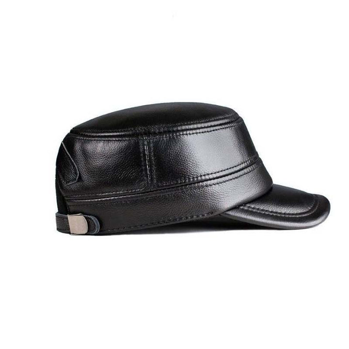 BowLift | New winter hat for men with lambskin ear protection flat visor