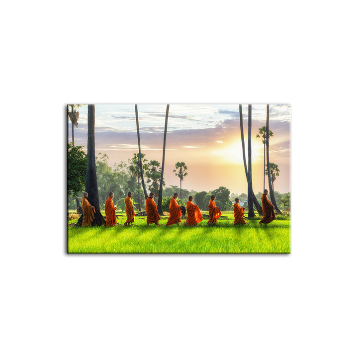 Relaxing Monks- Canvas Wall Art Painting | Bowlift