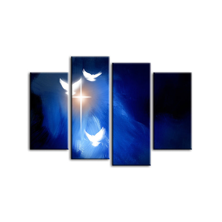 Shining Doves 4 Piece - Canvas Wall Art Painting | Bowlift