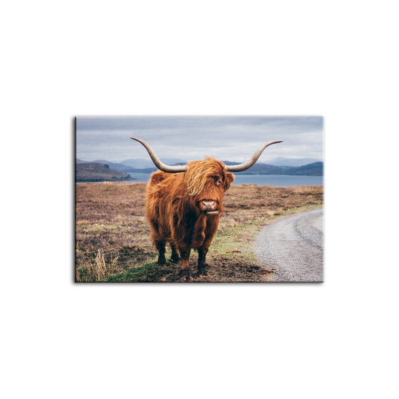 Beautiful Brown Cow - Canvas Wall Art Painting | Bowlift