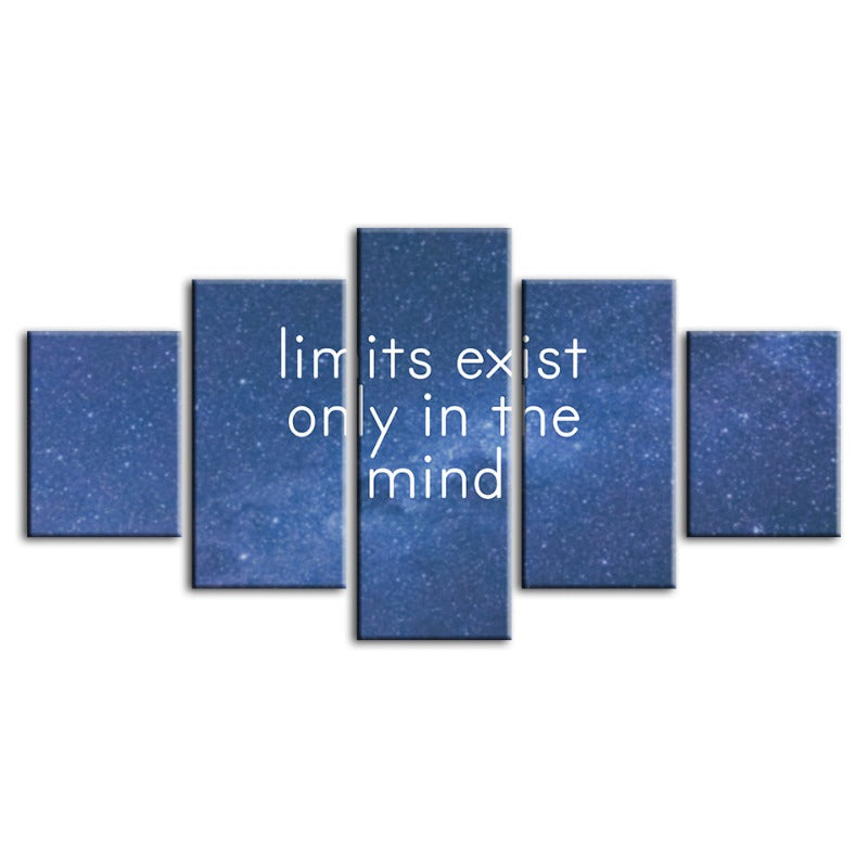 5 Piece Galaxy Motivation - Canvas Wall Art Painting | Bowlift