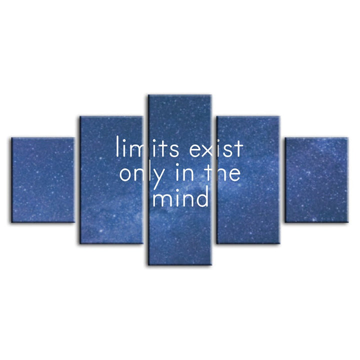 5 Piece Galaxy Motivation - Canvas Wall Art Painting | Bowlift