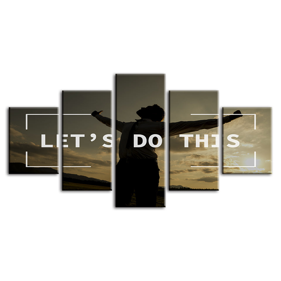 Let's Do This 5 Piece - Canvas Wall Art Painting | Bowlift