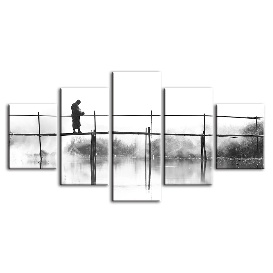 Bridge Walking 5 Piece - Canvas Wall Art Painting | Bowlift