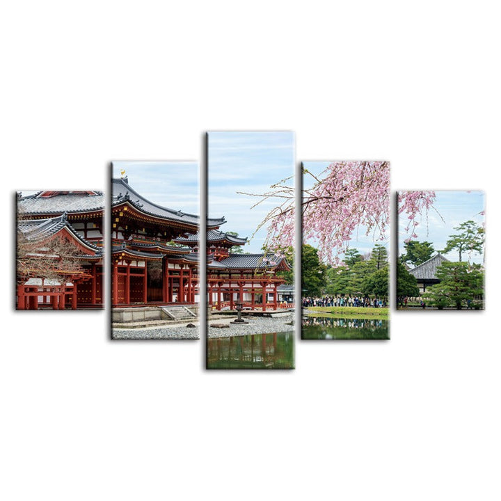 5 Piece Cherry Blossom - Canvas Wall Art Painting | Bowlift