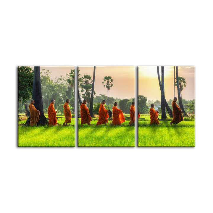 Morning Walk 3 Piece - Canvas Wall Art Painting | Bowlift