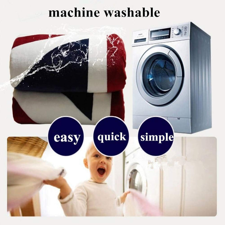 BowLift | Flannel-Sherpa Blanket with American Flag