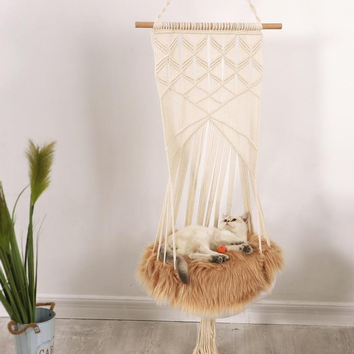 BowLift | Macrame Wall Hanging Cat Bed