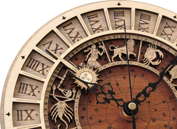 BowLift | Zodiac Signs Wooden Wall Clock
