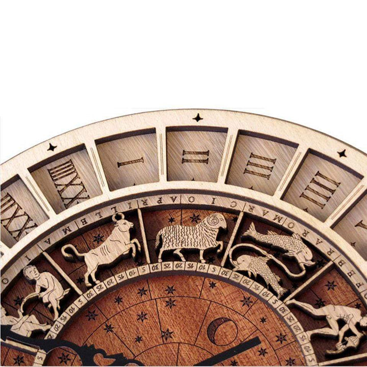 BowLift | Zodiac Signs Wooden Wall Clock
